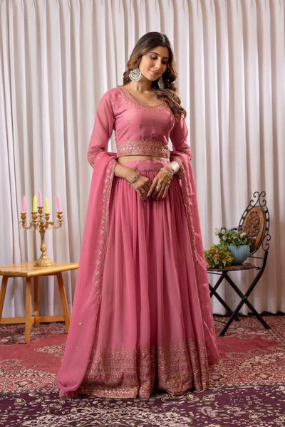 Exclusive Georgette Lehenga - Heavy Sequence Embroidery