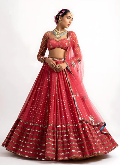 Exclusive Georgette Lehenga - Heavy Zari Embroidery Festive Wear for Women