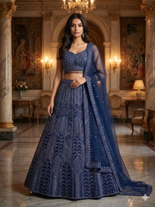 Exclusive Georgette Lehenga with Heavy Sequins Work for Bridal Wear