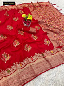 Exclusive Georgette Meenakari Saree with Rich Pallu - Elegant Festive & Wedding Wear for Women