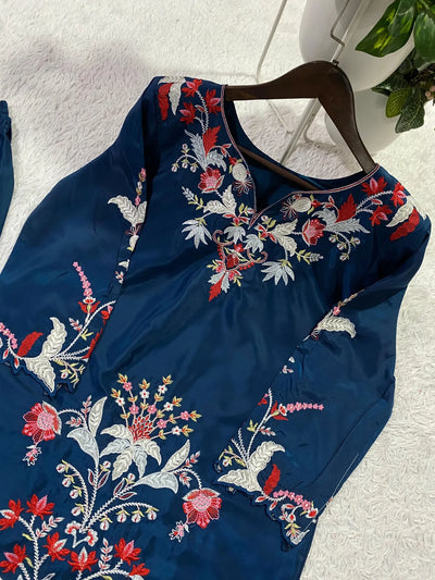 Exclusive Georgette Palazzo Suit Set - Elegant Festive Wear for Women
