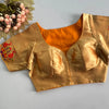Exclusive Gold Silk Blouse - Sabyasachi Pattern Designer Wear for Wedding