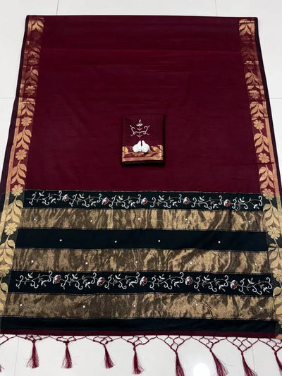 Exclusive Handloom Cotton Saree - Traditional Festive Wear for Women