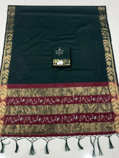 Exclusive Handloom Cotton Saree - Traditional Festive Wear for Women
