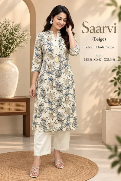 Exclusive Khadi Cotton Co-Ord Set - Trending Ethnic Wear for Women