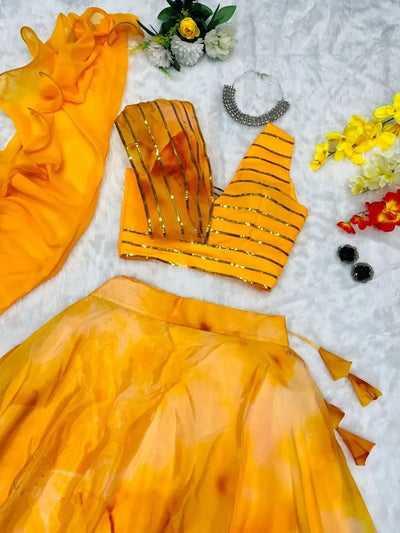 Exclusive Lehenga for Women - Floral Organza Festive Wear