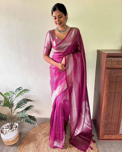 Exclusive Lichi Silk Saree with Elegant Jacquard Work for Festive Celebrations