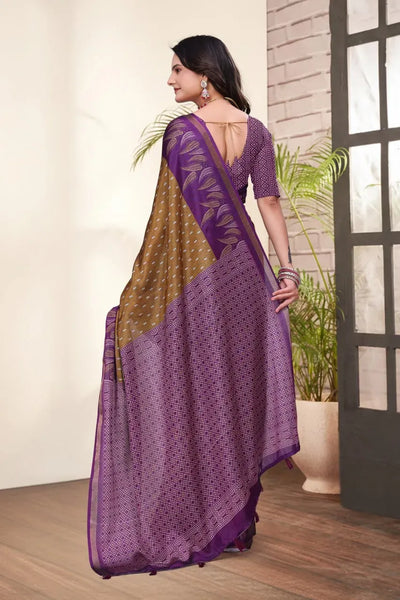 Exclusive Mal Cotton Saree with Designer Blouse - Festive Wear for Women