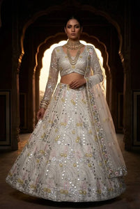 Exclusive Mirror Work Lehenga with 4m Flare for Festive Wear