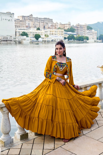 Exclusive Navratri Lehenga - Designer Gamthi Work Chaniya Choli for Women