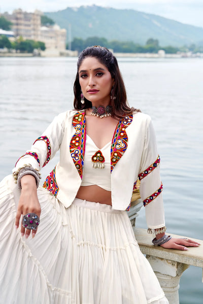 Exclusive Navratri Lehenga - Designer Gamthi Work Chaniya Choli for Women