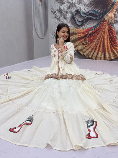 Exclusive Navratri Special Kediyu Lehenga - Designer Cotton Choli for Women