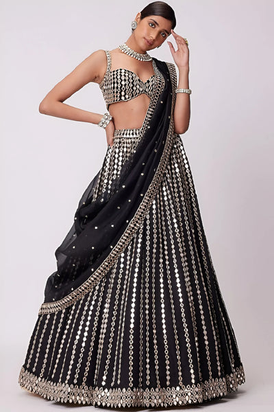 Exclusive Organza Lehenga Choli with Heavy Mirror Work for Festive Wear
