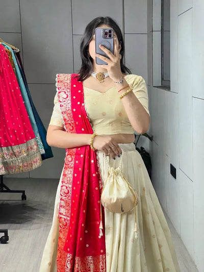 Exclusive Paithani Silk Lehenga Choli with Elegant Zari Weaving - Festive Party Wear for Women