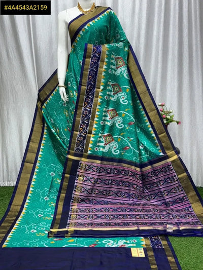Exclusive Pochampalli Dolla Silk Saree - Jacquard Border for Women