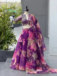 Exclusive Printed Organza Lehenga - Festive Wear Collection for Women