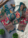 Exclusive Pure Crepe Wedding Blouse - Heavy Chinon Print with Padded Comfort