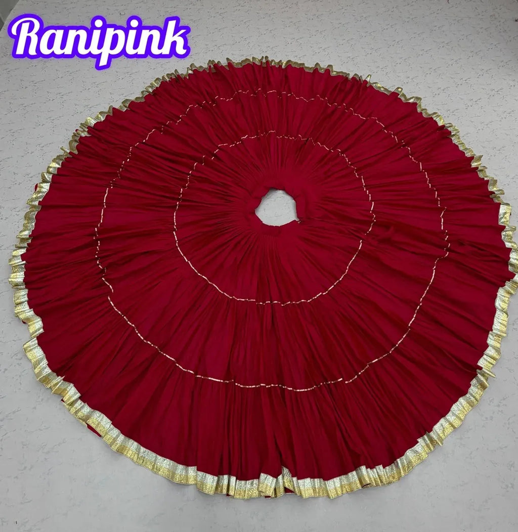 Ranipink pure khadi cotton lehenga showcasing 9 meter flare