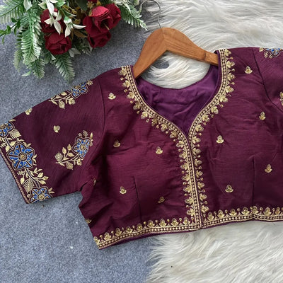 Exclusive Pure Silk Blouse - Heavy Embroidery Bridal Wear for Women
