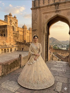 Exclusive Rangoli Silk Lehenga Choli - Heavy Cutwork Embroidery for Festive Prep