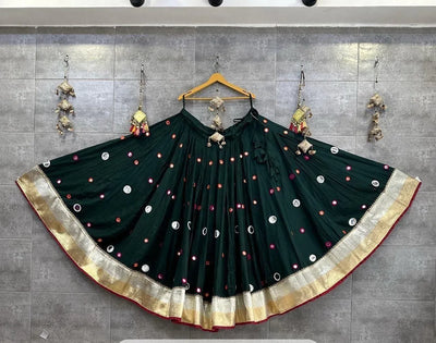 Exclusive Rayon Cotton Lehenga - Designer Mirror Work for Wedding Season