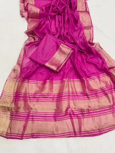 Exclusive Satin Saree with Elegant Weaving Border for Women