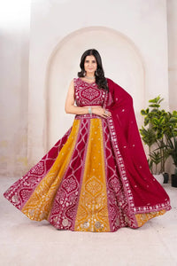 Exclusive Silk Lehenga Choli with Heavy Sequins Embroidery for Festive Bridal Wear