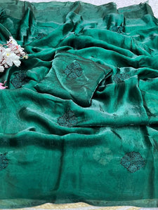 Exclusive Space Silk Saree with Elegant Butta Work for Festive Wear