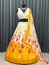 Exclusive Tapeta Silk Lehenga Choli - Festive Floral Print with Can-Can Flare for Women