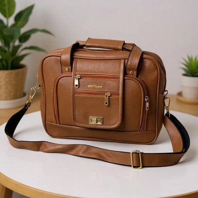 TRENDBUY Executive Laptop & Office Messenger Bag for Unisex | Professional Utility & Style | Durable PU Leather