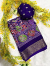 Exquisite Ajrakh Saree - Heavy Mirror Work Georgette Festive Wear for Women