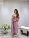 Exquisite Chanderi Embroidered Gown Set - Handcrafted Festive Wear for Women