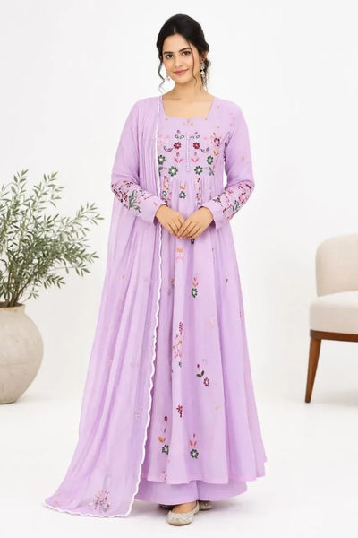 Exquisite Chanderi Suit Set - Festive Wear Kurti with Dupatta