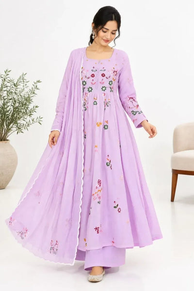 Exquisite Chanderi Suit Set - Festive Wear Kurti with Dupatta
