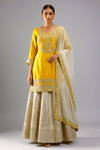Exquisite Chinnon Silk Palazzo Suit - Heavy Embroidery for Festive Wear