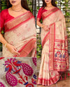 Exquisite Cotton Bandhej Saree - Traditional Jacquard Weave for Wedding Collection