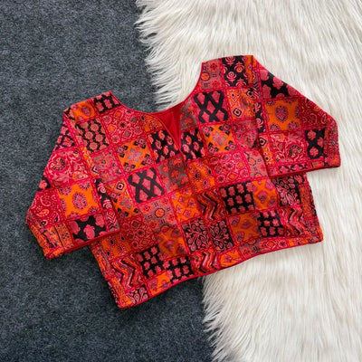 Exquisite Cotton Hand Block Print Blouse - Designer Padded Ethnic Wear for Women