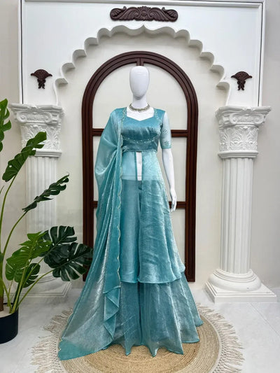 Exquisite Designer Anarkali Suit - Heavy Hand Work Festive Wear for Women