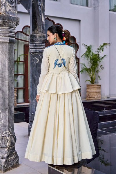 Exquisite Designer Cotton Lehenga - Handcrafted Gamthi Work Festive Set