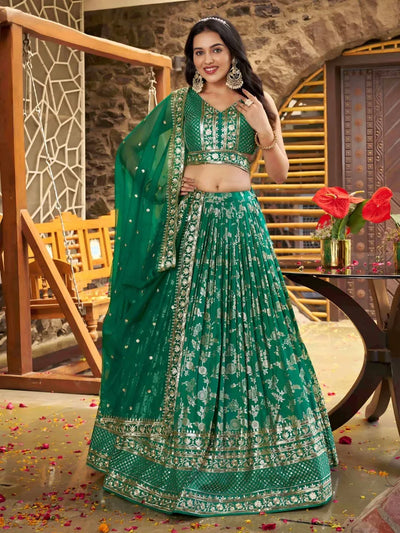Exquisite Designer Lehenga Choli - Festive Jacquard Silk Ethnic Wear for Women