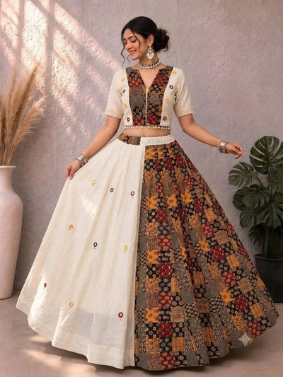 Exquisite Designer Lehenga Choli - Heavy Mirror Work Festive Wear for Women