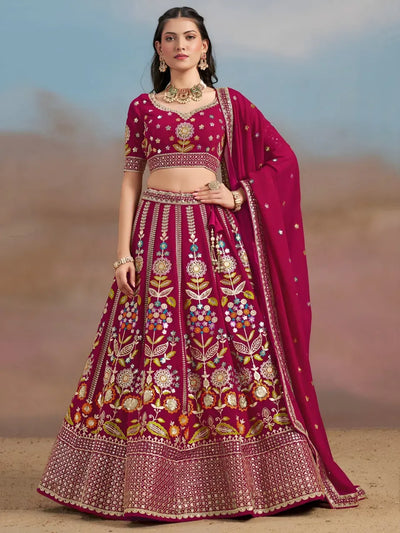 Exquisite Designer Lehenga - Heavy Floral Embroidery for Wedding Season