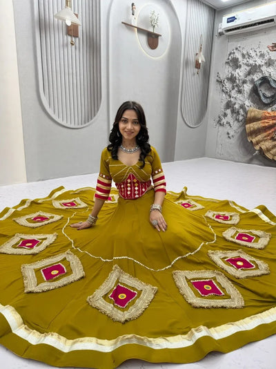 Exquisite Designer Lehenga - Heavy Mirror Work for Wedding Season