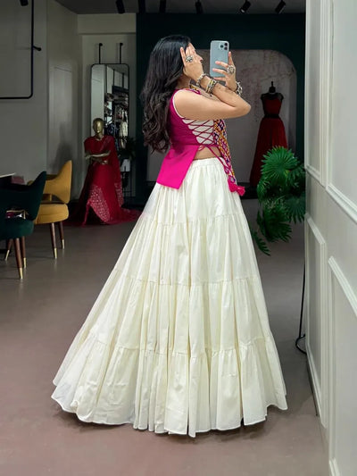 Exquisite Designer Lehenga - Pure Cotton Festive Wear for Women