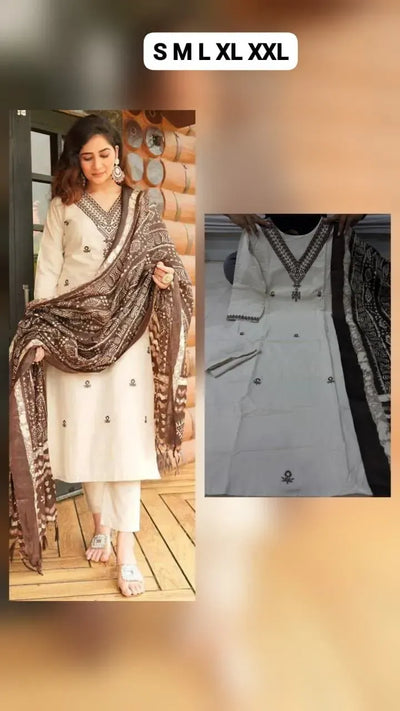 Exquisite Designer Pure Lilan Suit Set - Embroidered Festive Wear for Women