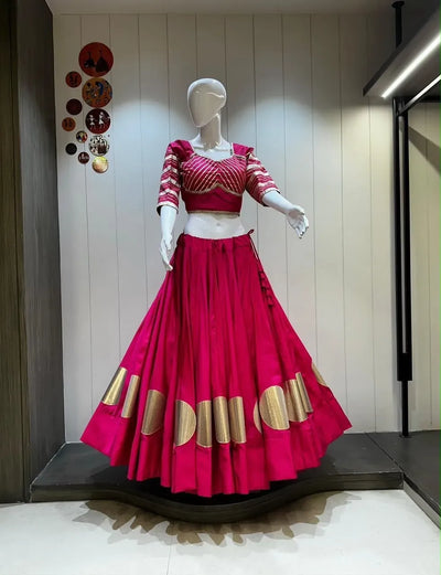 Exquisite Designer Skirt & Blouse - Heavy Work Cotton Silk Outfit for Festive Wear