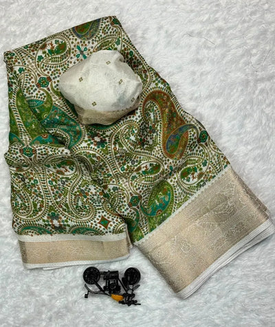 Exquisite Georgette Saree - Lightweight Ajrakh Print for Festive Wear