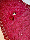 Exquisite Georgette Saree - Lightweight Mirror Work for Festive Occasions