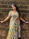 Exquisite Linen Cotton Saree - Digital Print Festive Collection for Women