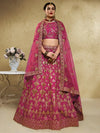 Exquisite Pink Designer Lehenga Choli - Heavy Zari Embroidery for Wedding Season